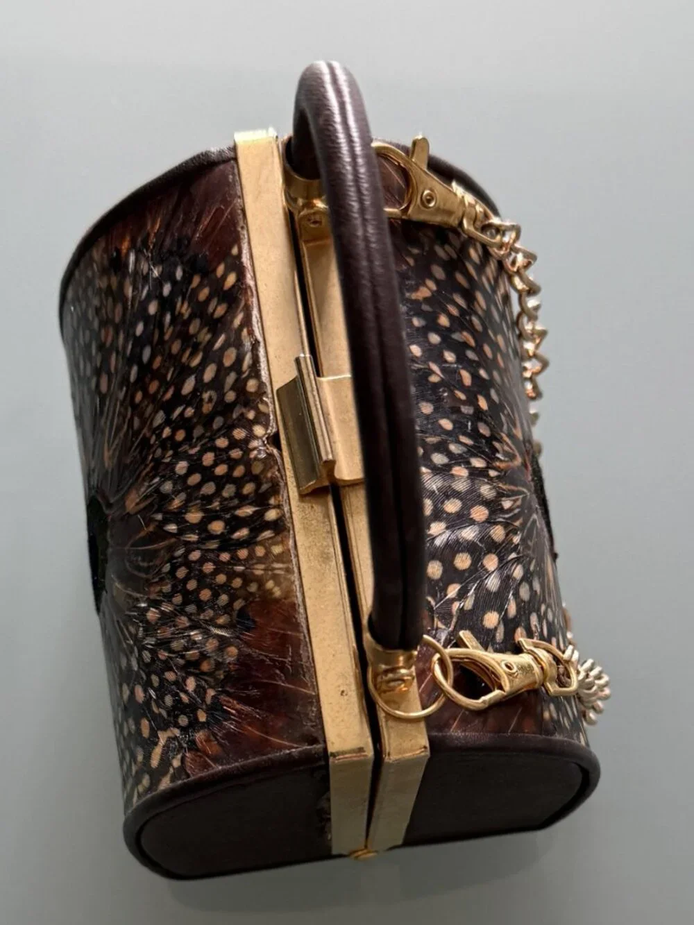 Comeco Clatch Women's Peacock Feather Purse Evening clutch - Picture 5 of 7